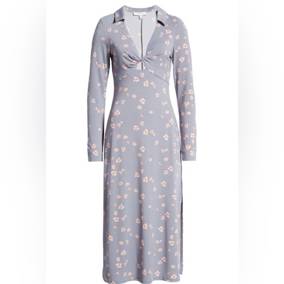 Wayf Dresses & Skirts - Remember Me Twist detail long sleeve cutout Midi pullover dress size small